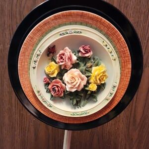 Hand Crafted Forever Flower For Your Garden with Roses and Butterfly